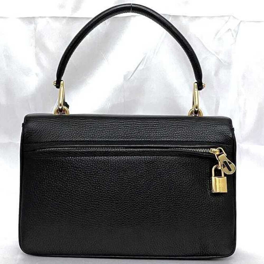 Loewe Top Handle Bag Black Leather Flap Handbag Anagram Retro - Picture 3 of 10